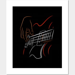 Guitar Playing Bass Player Posters and Art